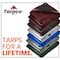Tarpco Safety Heavy Duty Tarp, 10 ft x 10 ft, 14 Mil, Maroon, Polyethylene, Waterproof, Rip and Tear Proof TS-107-10X10 - alternate 8